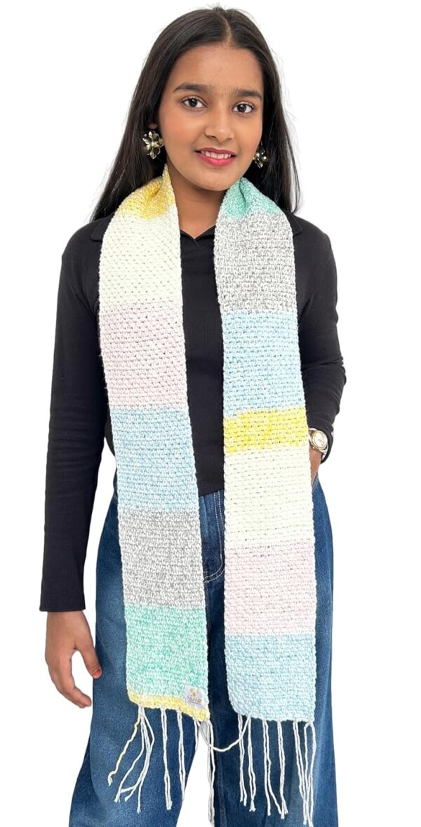 NilaMila Adorable Lovely Handmade Pure Woolen Mufflers Scarf Stole for Winters