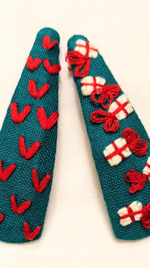 NilaMila Beauty Hand Embroidered Clips Hair Clip Tic Tac Clip