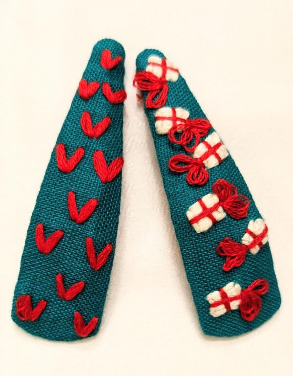 NilaMila Beauty Hand Embroidered Clips Hair Clip Tic Tac Clip