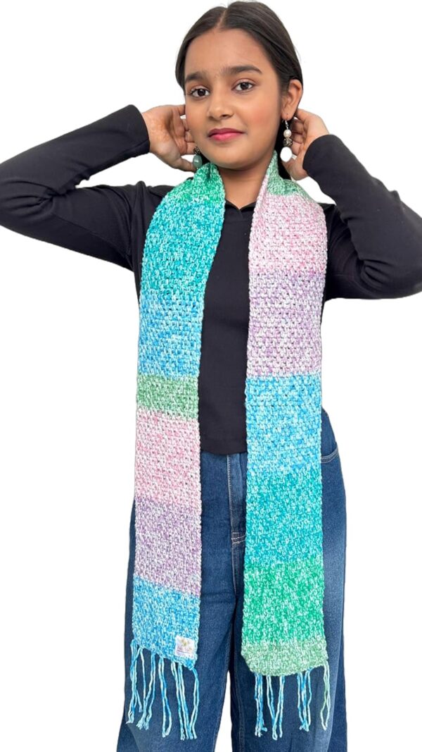NilaMila Adorable Handmade Pure Woolen Soft Mufflers Scarf Stole for Winters