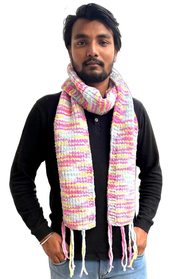 NilaMila Pure Handmade Knitted Woolen Mufflers Scarf Stole for Winters