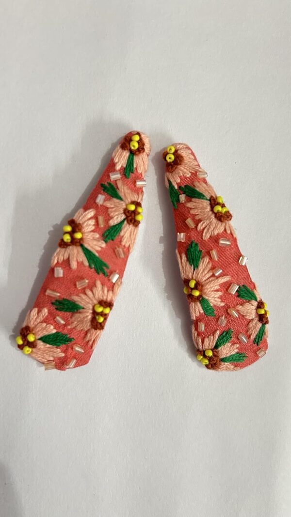 NilaMila Shining Hand Embroidered Clips Hair Clip Tic Tac Clip