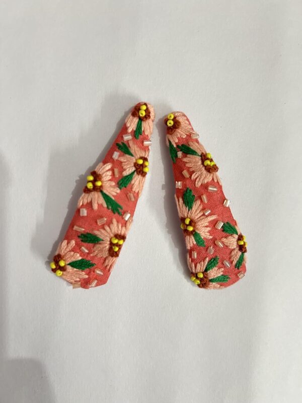 NilaMila Shining Hand Embroidered Clips Hair Clip Tic Tac Clip