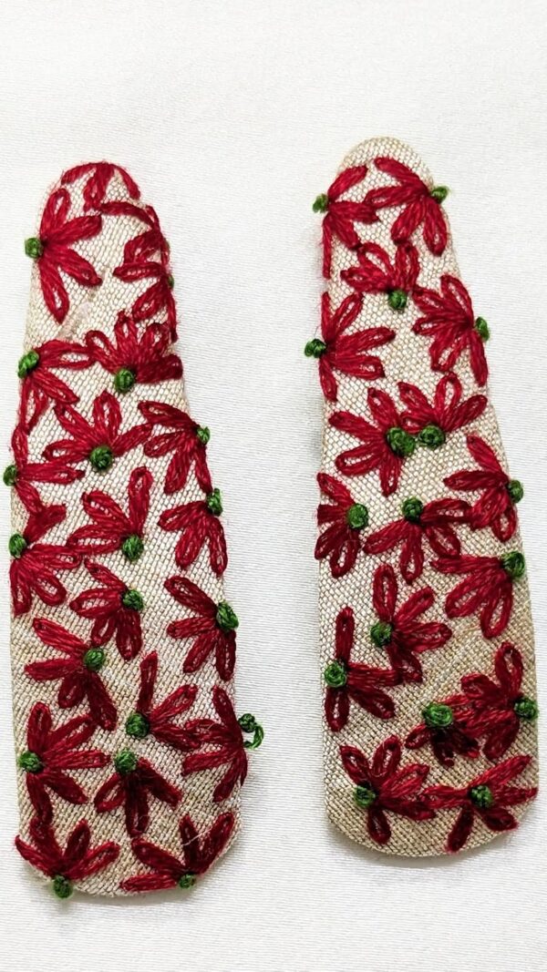 NilaMila Crystal Hand Embroidered Clips Hair Clip Tic Tac Clip