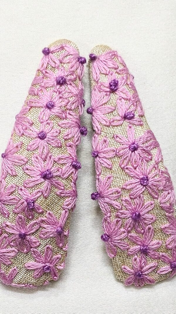 NilaMila Adorable Hand Embroidered Clips Hair Clip Tic Tac Clip