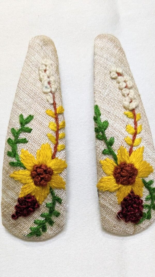 NilaMila Ganaga Hand Embroidered Clips Hair Clip Tic Tac Clip