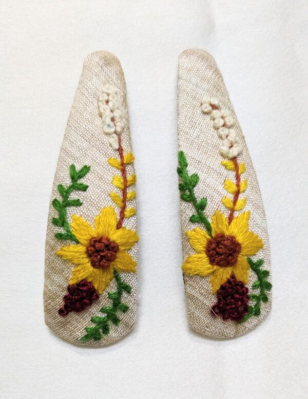 NilaMila Ganaga Hand Embroidered Clips Hair Clip Tic Tac Clip